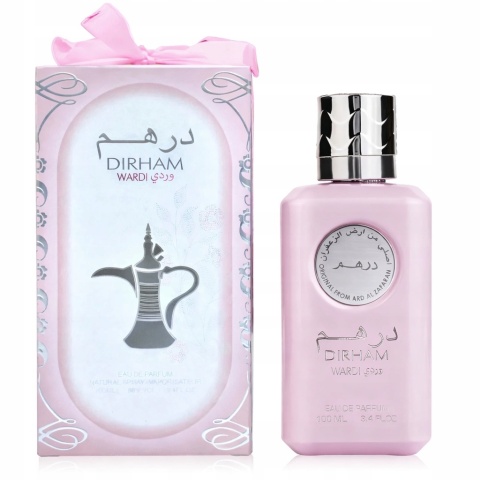 ard al zaafaran dirham wardi, czyli słodki różano owocowy zapach z maliną w eleganckim flakonie