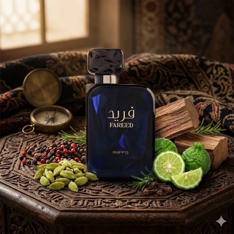 Detale butelki Riiffs Fareed na pieknowita.pl – zapach dla mężczyzn.