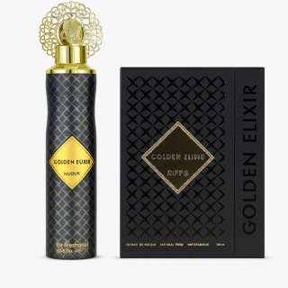 Riiffs Golden Elixir EDP 100 ml+ Nusuk Air Freshener Golden Elixir 300 ml