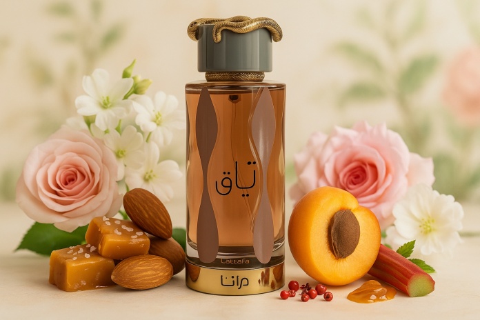 Perfumy damskie Lattafa Teriaq – kompozycja zmysłowych nut w eleganckiej oprawie, ozdoba kobiecej toaletki.